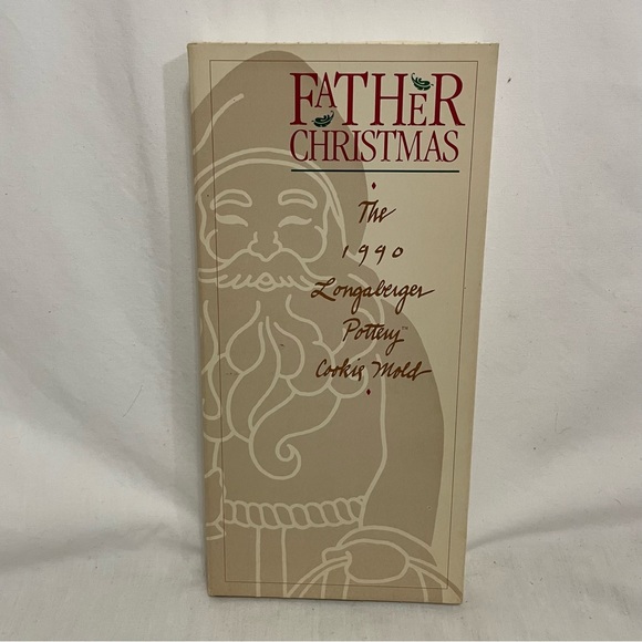 Vintage FATHER CHRISTMAS 1990 Longaberger Pottery Cookie Mold - Picture 2 of 5